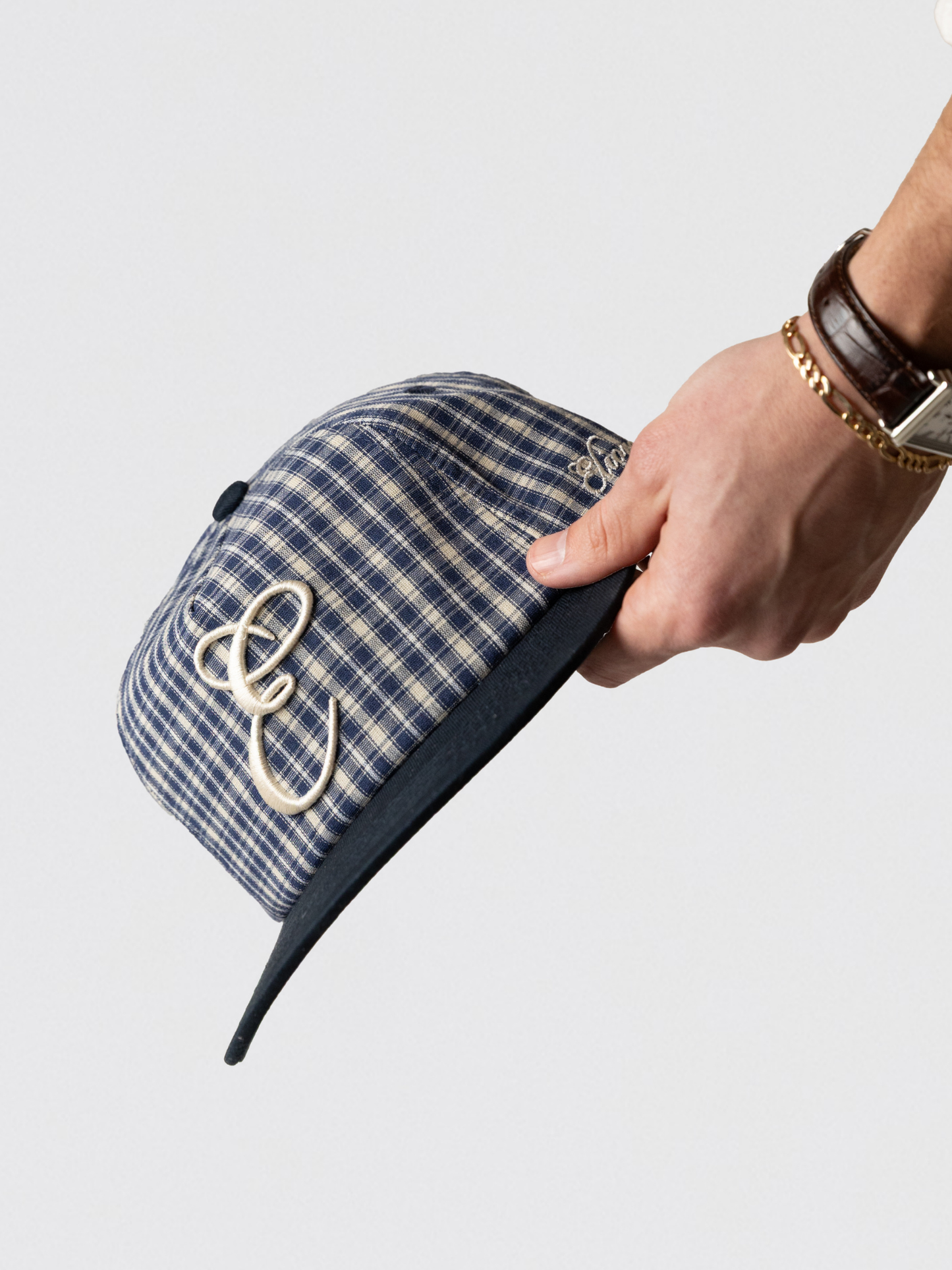 PLAID CANVAS SCRIPT CAP