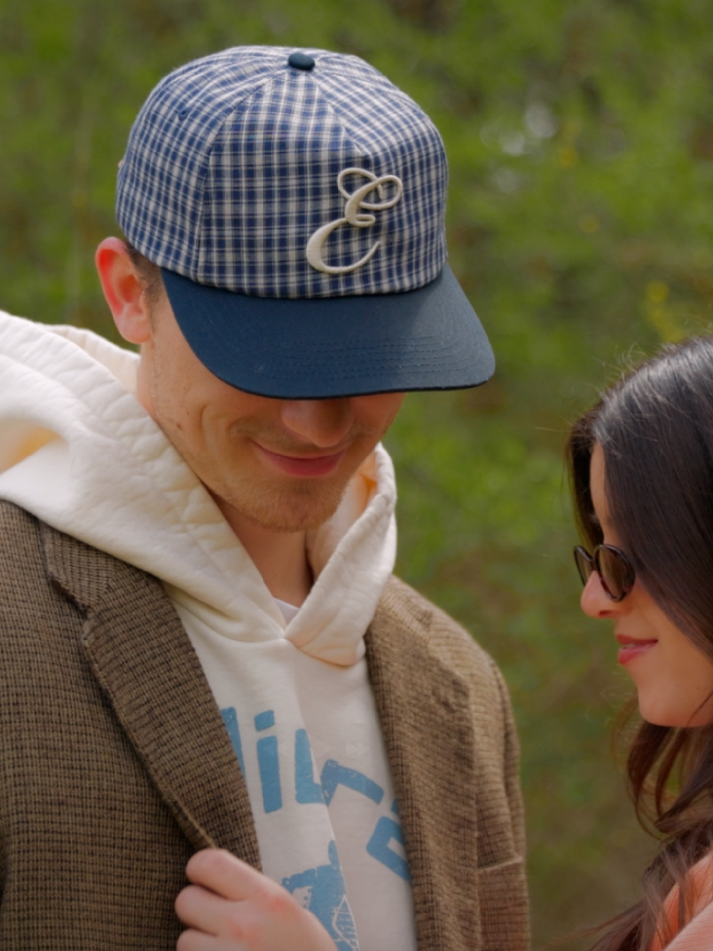 PLAID CANVAS SCRIPT CAP