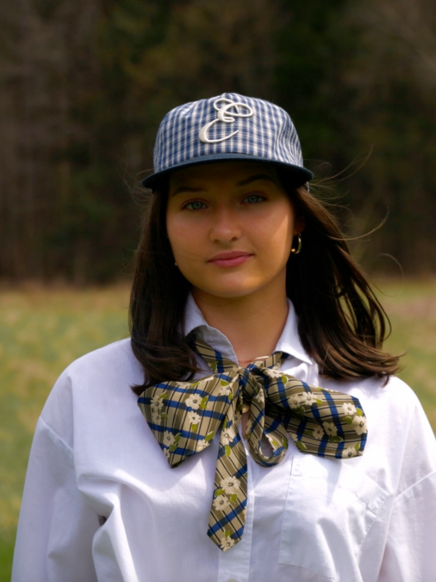PLAID CANVAS SCRIPT CAP