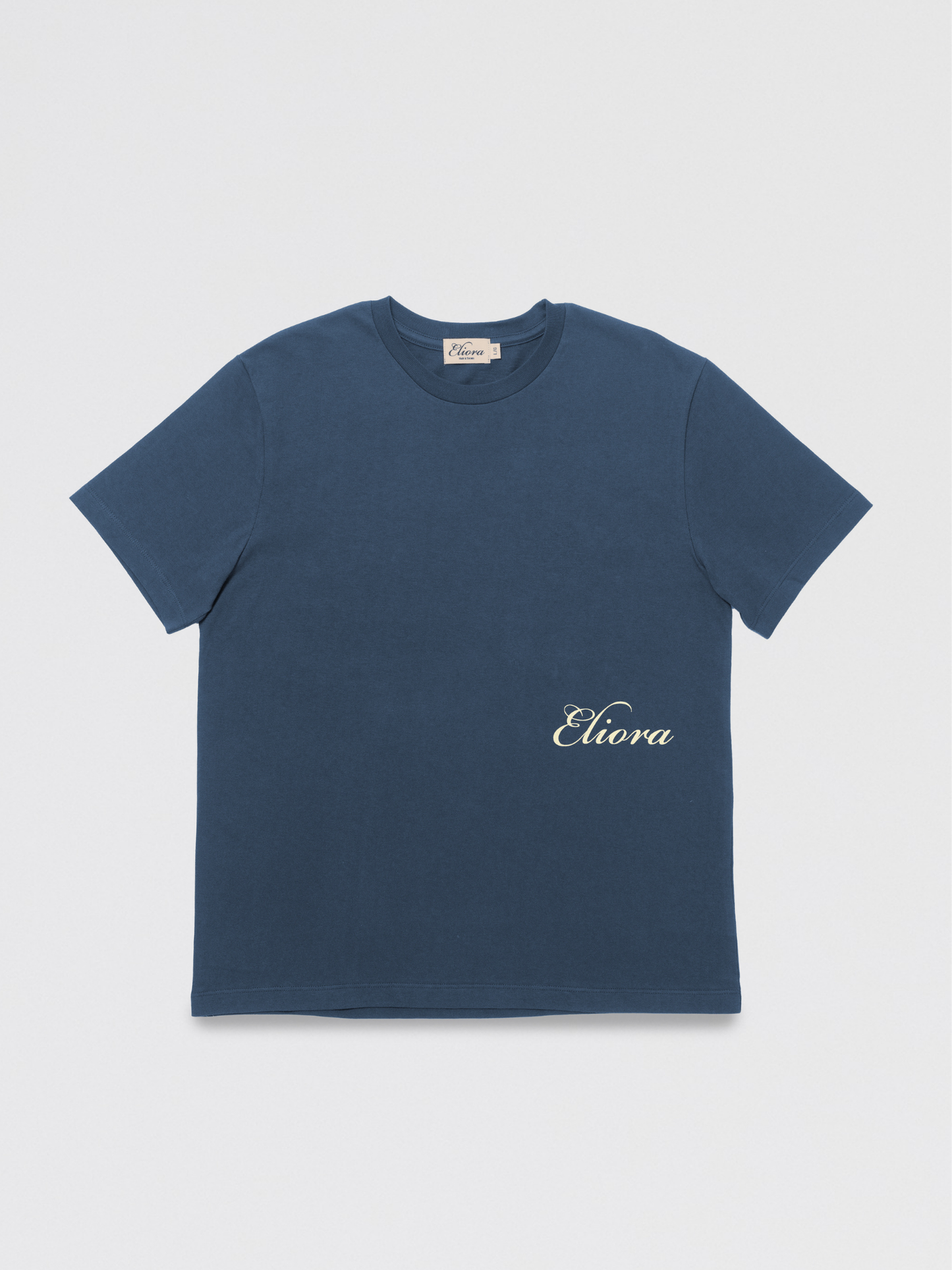 AGED BLUE SCRIPT RELAXED TEE